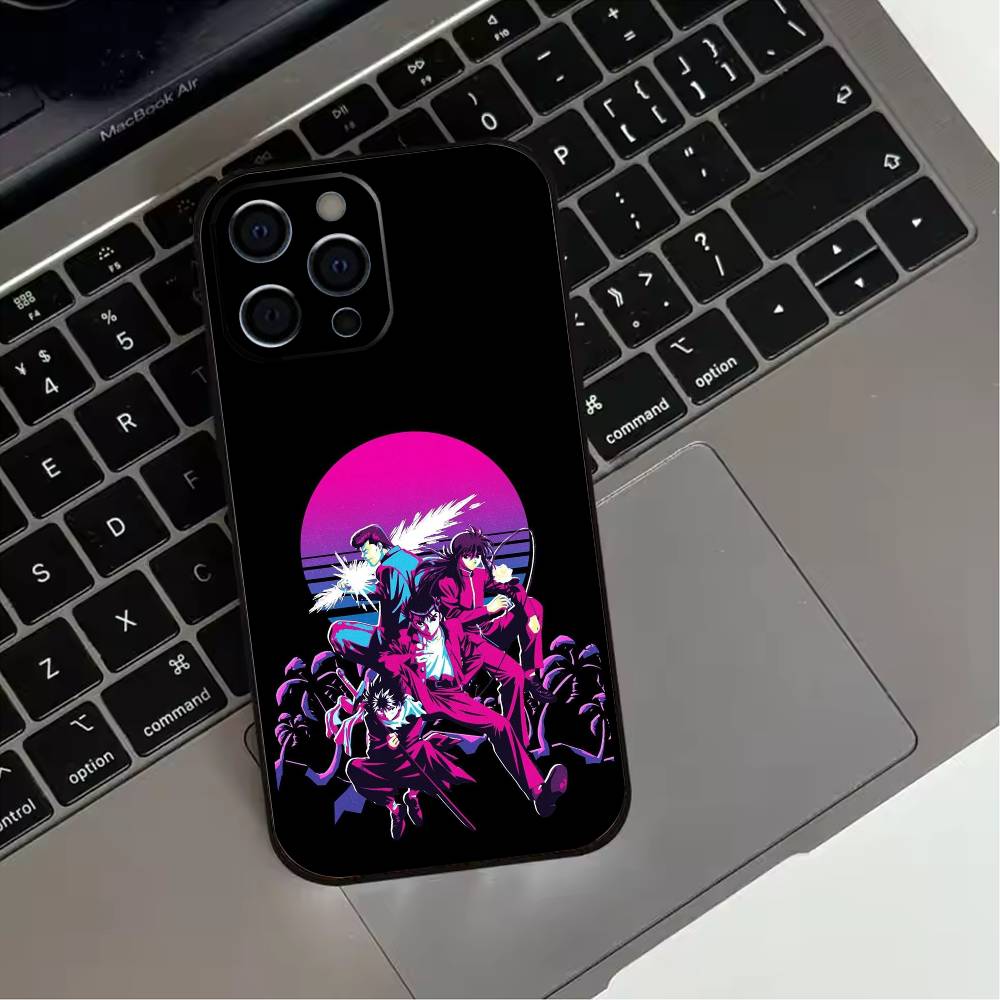 Comics Y-Yu H-HakushoS  Phone Case For iPhone 17,16,15,14,13,12,11 Plus,Pro Max,XS,Soft Silicone Black Cover iPhone15plus