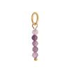 CARLIDANA2PCS Hot Sale Heart Colored Natural Stone Accessories Non Tarnish DIY Jewelry Plated Gold Stainless Steel Charm Pendant