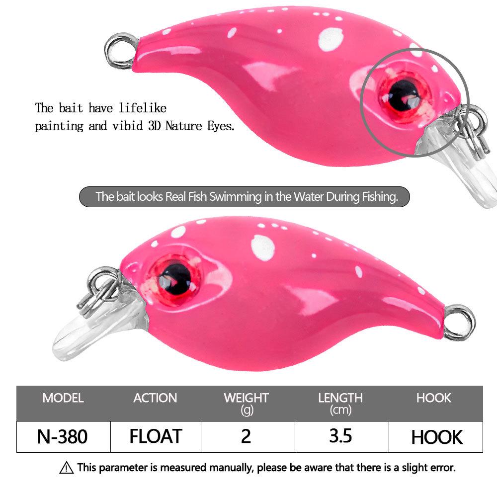 Leurre Flottant Fat Rock Fishing LINGYUE - Micro Appât Bionique pour Lancers Longs