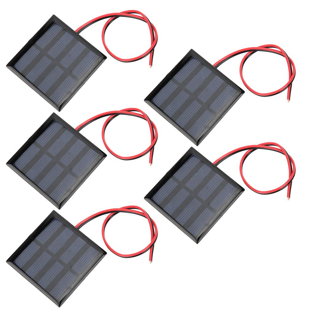 5Pcs  Solar Panel Power Supply Module Board with 30CM Red Black Line DC2V 150mA