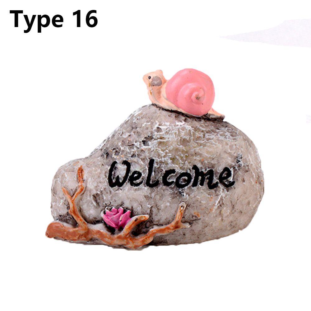 Micro Landscape Simulation Stone Signpost Welcome Stake Figurine Fairy Garden Mini Road Sign
