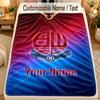 Flannel BlanketBolton Wanderers FC Custom Name Text Personalized Soft Warm Throw Blanket Home Decor Gift