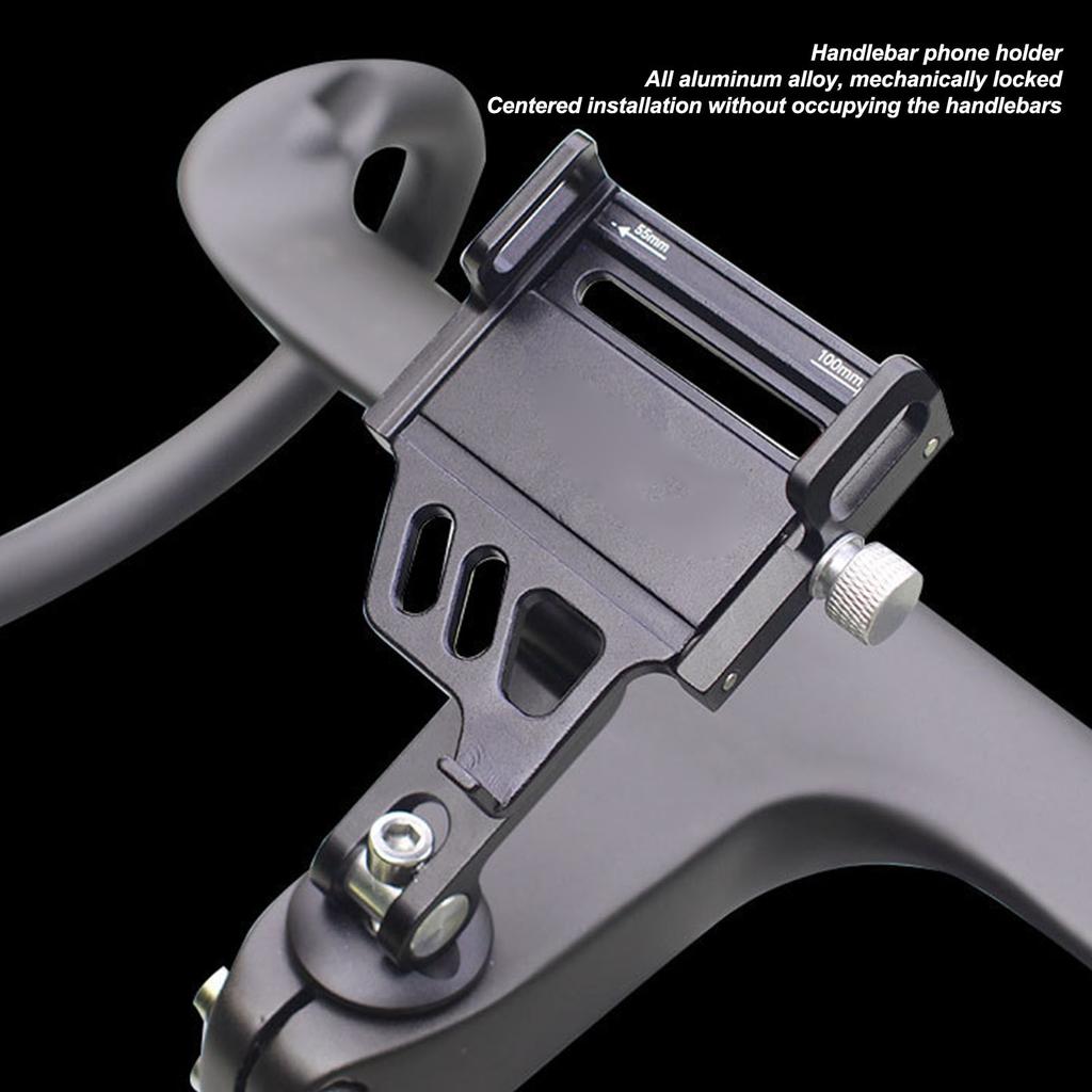Bike Phone Mount Aluminum Alloy Bike Handlebar Phone Mount Holder Mountain Road Bike Navigation Cycling Equipment Bracket