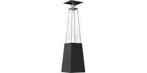 Outdoor Gas Heater Umbrella BS Steel Black 12 kW Set