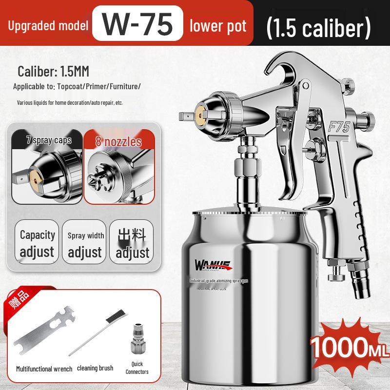 Wanhe Pneumatic Paint Spray Gun for Latex Paint and Auto Air Pump