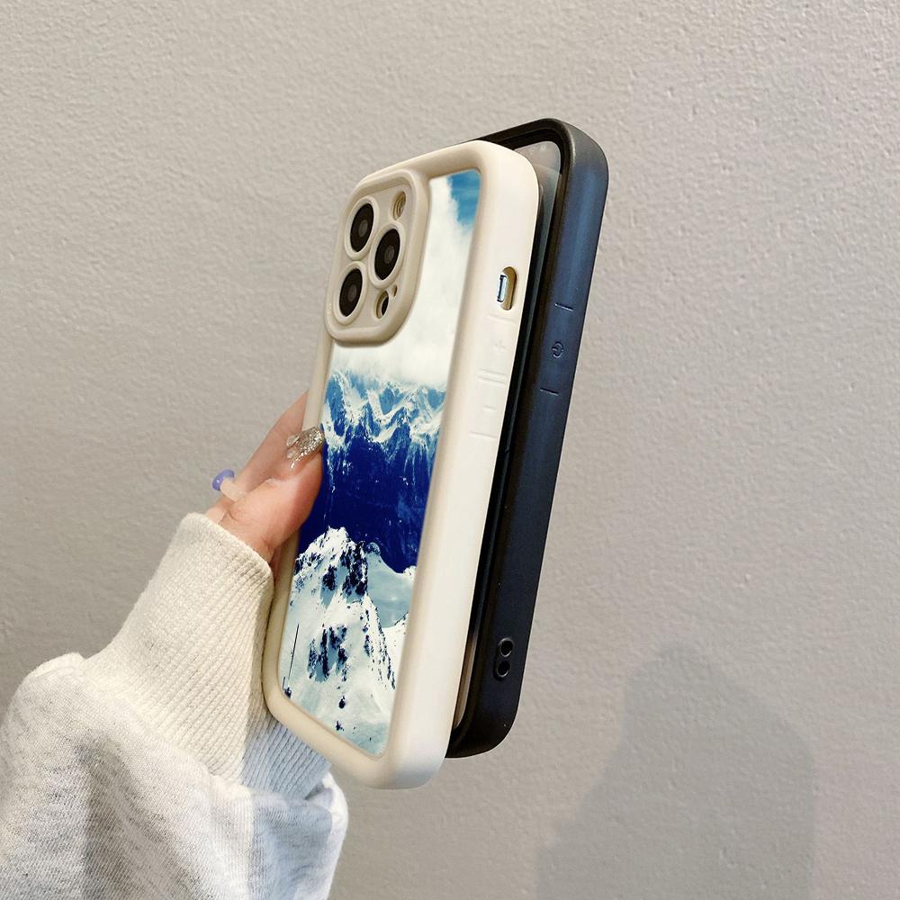 LZ25 Mountain Peak Forest Snow Silicone Phone Case for Infinix Smart 9 Hot 40i Tecno Camon20 Moto G22 G30 OnePlus Google Pixel 9 Shockproof Back Cover