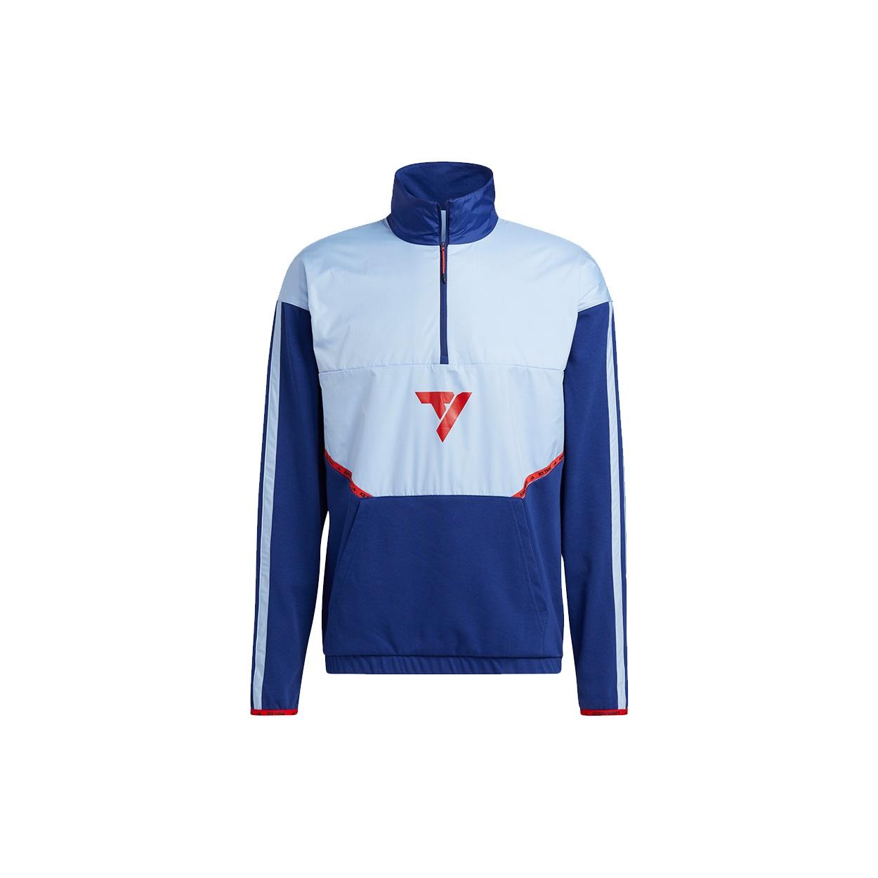adidas Trae Po Colorblock Basketball Sports Jacket Sky Blue Men s H43760 M