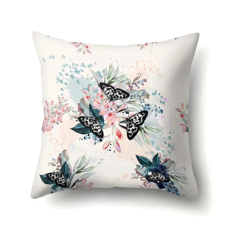 Beautiful Romantic Butterfly Series Decorative Home Pillowcases Living Room Sofa Cushion Covers Free Butterfly Pillowcases