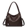 Women PU Leather Hobo Shoulder Bag Removable Crossbody Strap Large Capacity Soft Tote Bag Casual Multi‑pocket Handbag For Work Shopping Daily