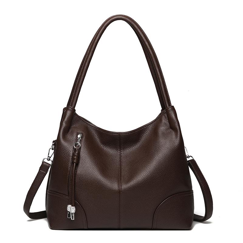Women PU Leather Hobo Shoulder Bag Removable Crossbody Strap Large Capacity Soft Tote Bag Casual Multi‑pocket Handbag For Work Shopping Daily