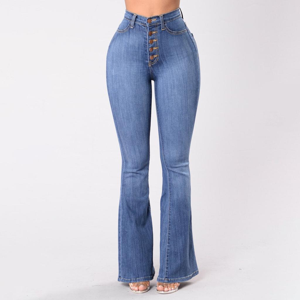 Women's Jeans Casual Solid Color Casual Pants Versatile Slim Fit  Jeans