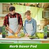 Round Plastic Herb Keeper Fresh-keeping Box for Vegetables and Kitchen Storage