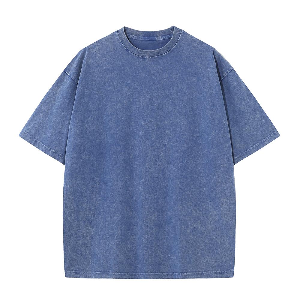100 % Baumwolle, 230 g/m², gewaschenes altes Handwerk, übergroßes T-Shirt, große Größe, O-Ausschnitt, übergroßes Herren-T-Shirt, cooles T-Shirt, Damen-T-Shirts, Tops