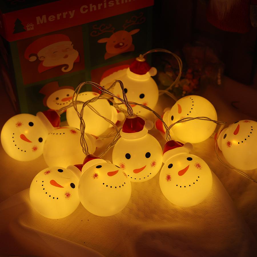 

Christmas Decorative Lights String Snowman Christmas Tree Hanging Lights Showcase Shop Scene Decoration Atmosphere Lights Snowman Ball&1.5m 10led-usb