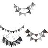 Black White Party Triangle Banner For Nursery Photos And Celebration Settings