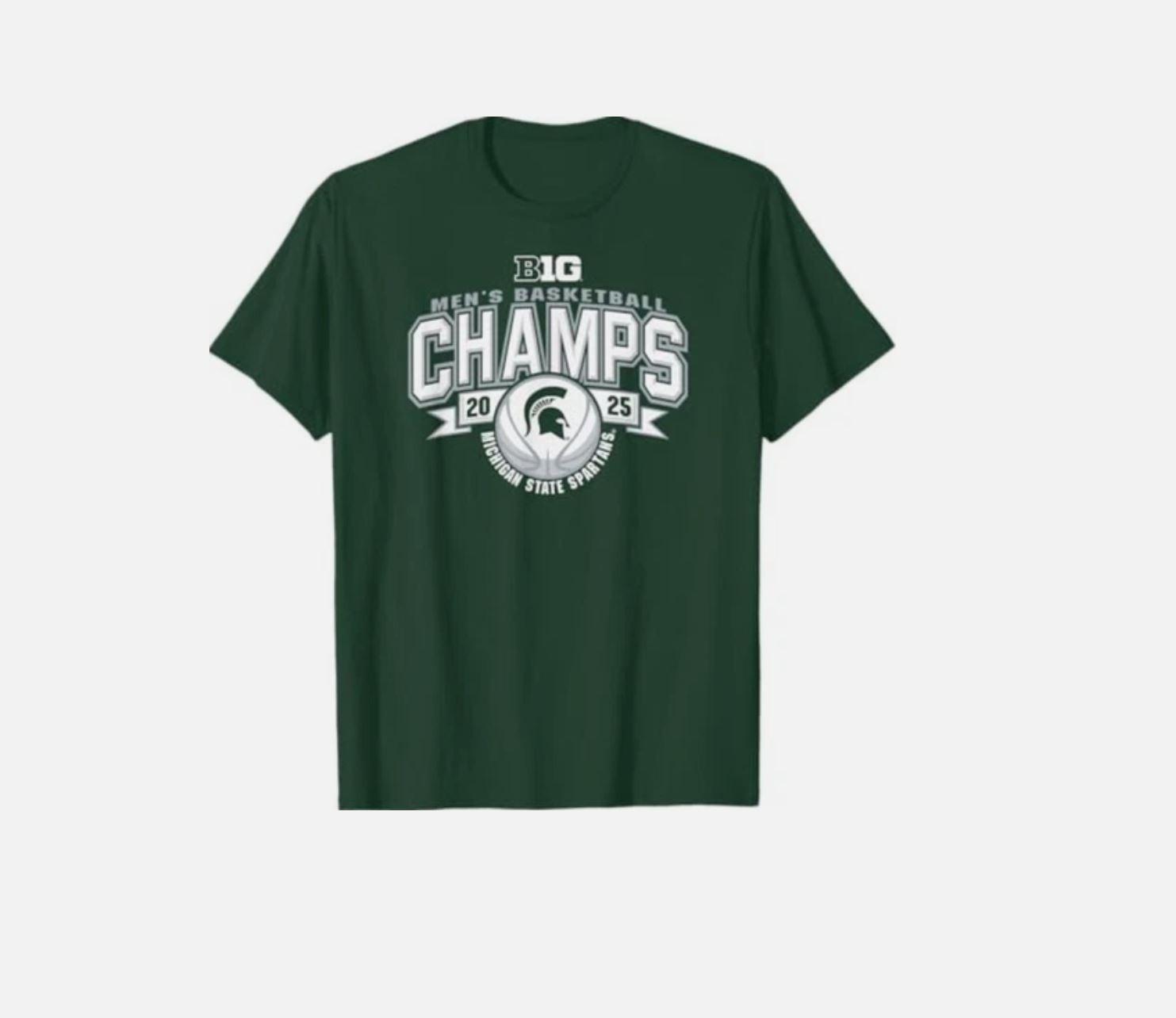 Michigan State Spartans Men s Basketball Big Ten Champs 2026 T-Shirt XXL