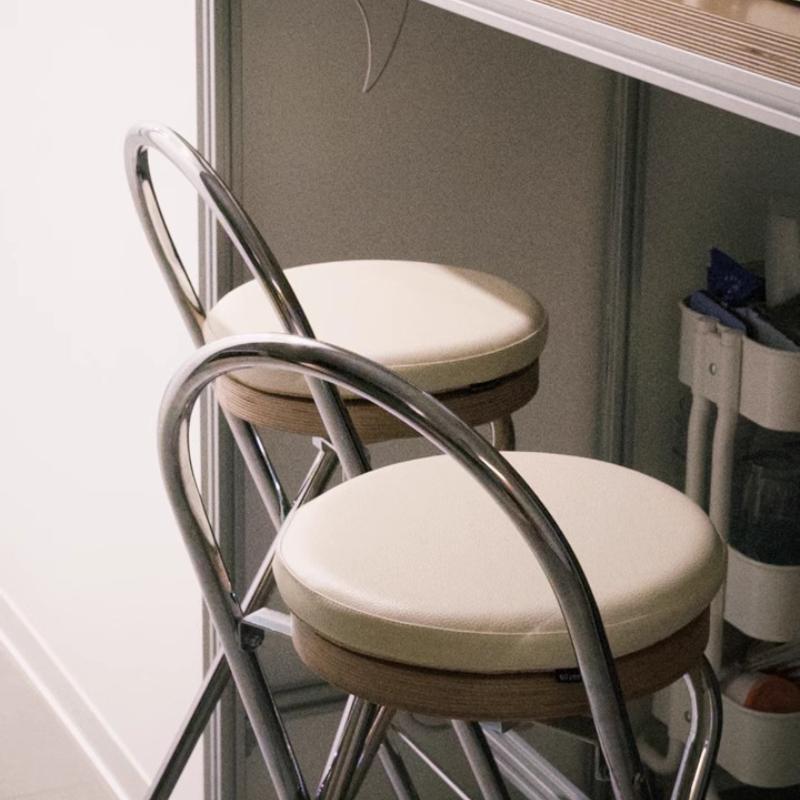 Circular Memory Cotton Pad Leather Cover Memory Cotton Dining Chair Cushion Bar Stool Cushion Putian Anti Slip Soft Seat Cushion