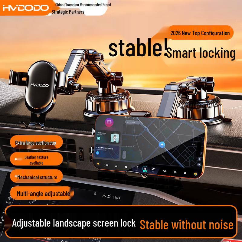 Huijiaduoduo 2026 Universal Suction Cup Car Phone Holder