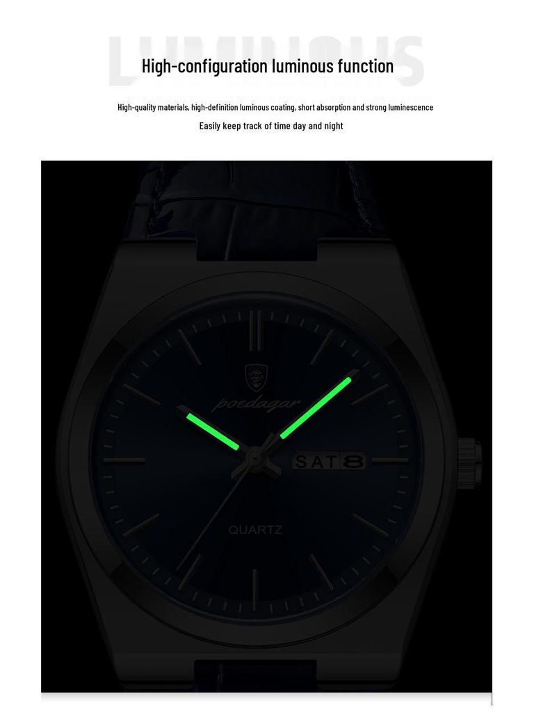 New Swiss Ultra-Thin Men’s Waterproof Casual Quartz Watch