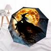 1pc Moon Witch Automatic Open/Close Umbrella, Windproof, Folding Compact Umbrella with Lightweight Design for Women/Men048