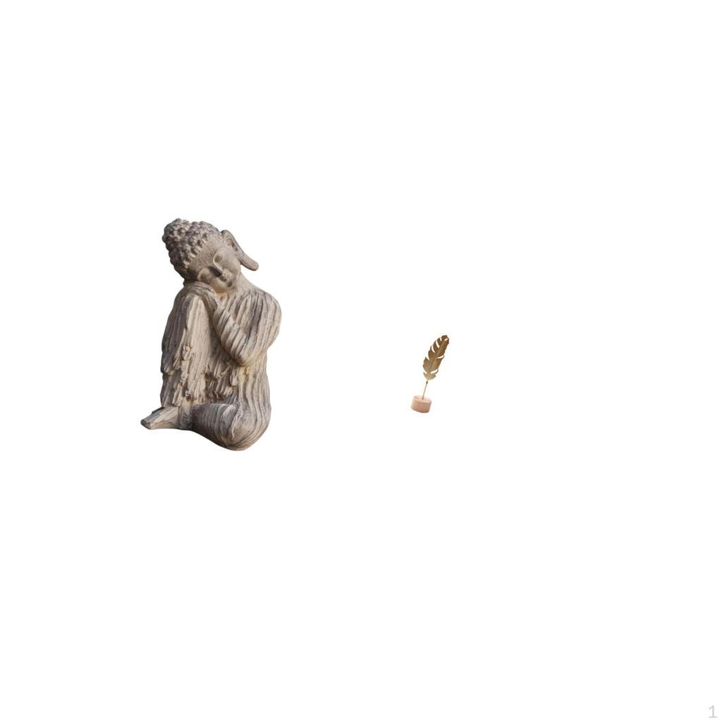 Figurine Tabletop Ornament Metal Art Crafts Garden Statue Decorative Abstract Sculpture for Shelf
