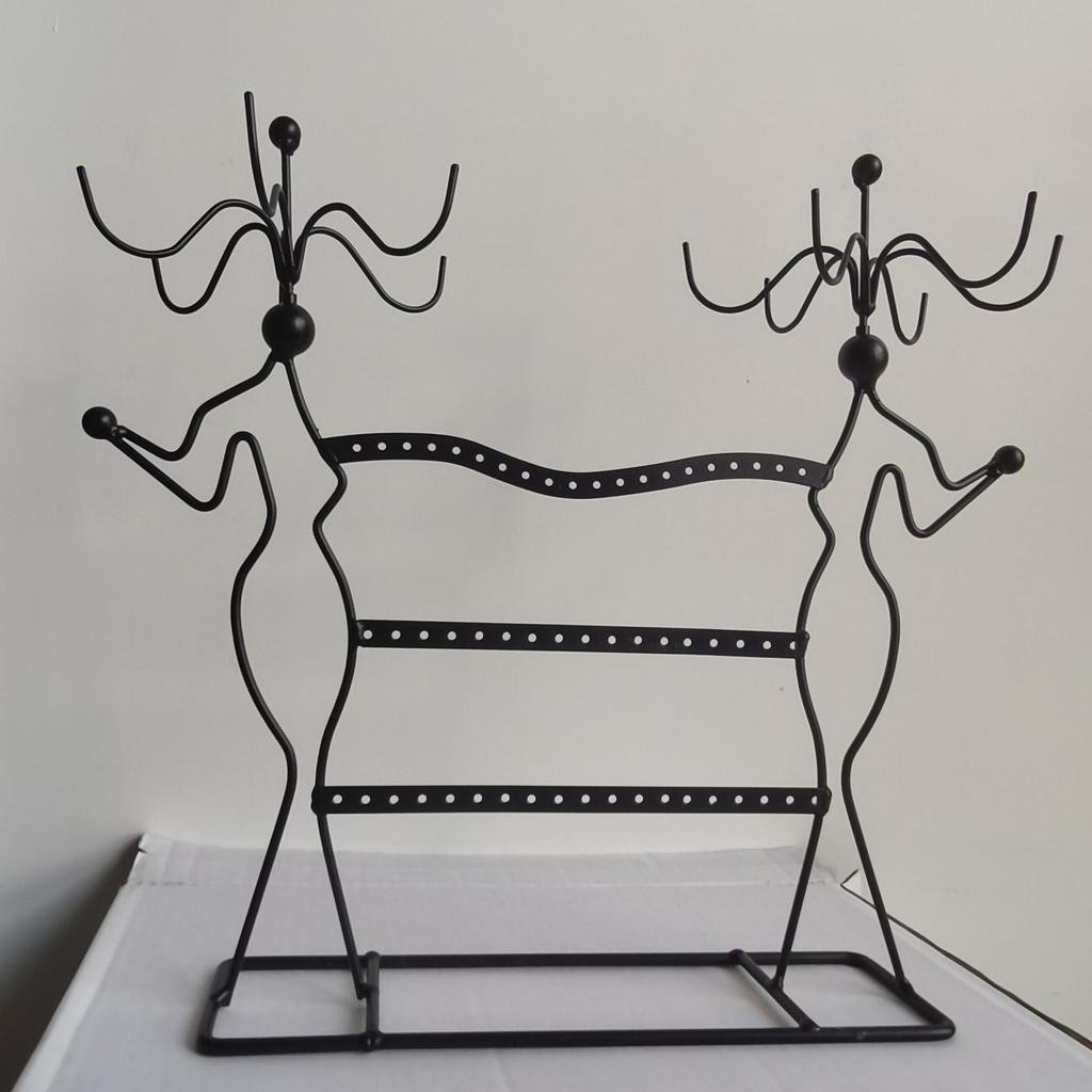 Vintage Iron Rotating Jewelry Rack: Necklace Bracelet Earring Hanging Organizer 360° Swivel Display Stand for Jewelry & Accessories