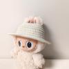 17CM Rustic Style Straw Sun Hat for Labubu Party Outfit Replacement