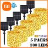 32M Solar-LED-Licht Außen-Lichterkette Garten-Lichterkette LED-Funkeln Wasserdichte Lampe Weihnachts-Girlande Hof-Dekoration
