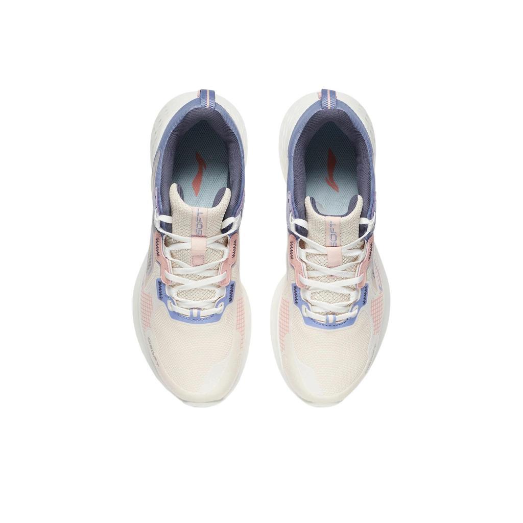 Li Ning Soft Element Fabric Synthetic Leather Water Resistant Trendy Sports Shock Absorbing Non Slip Wear Resistant Low Top Casual Shoes AGLS012-3