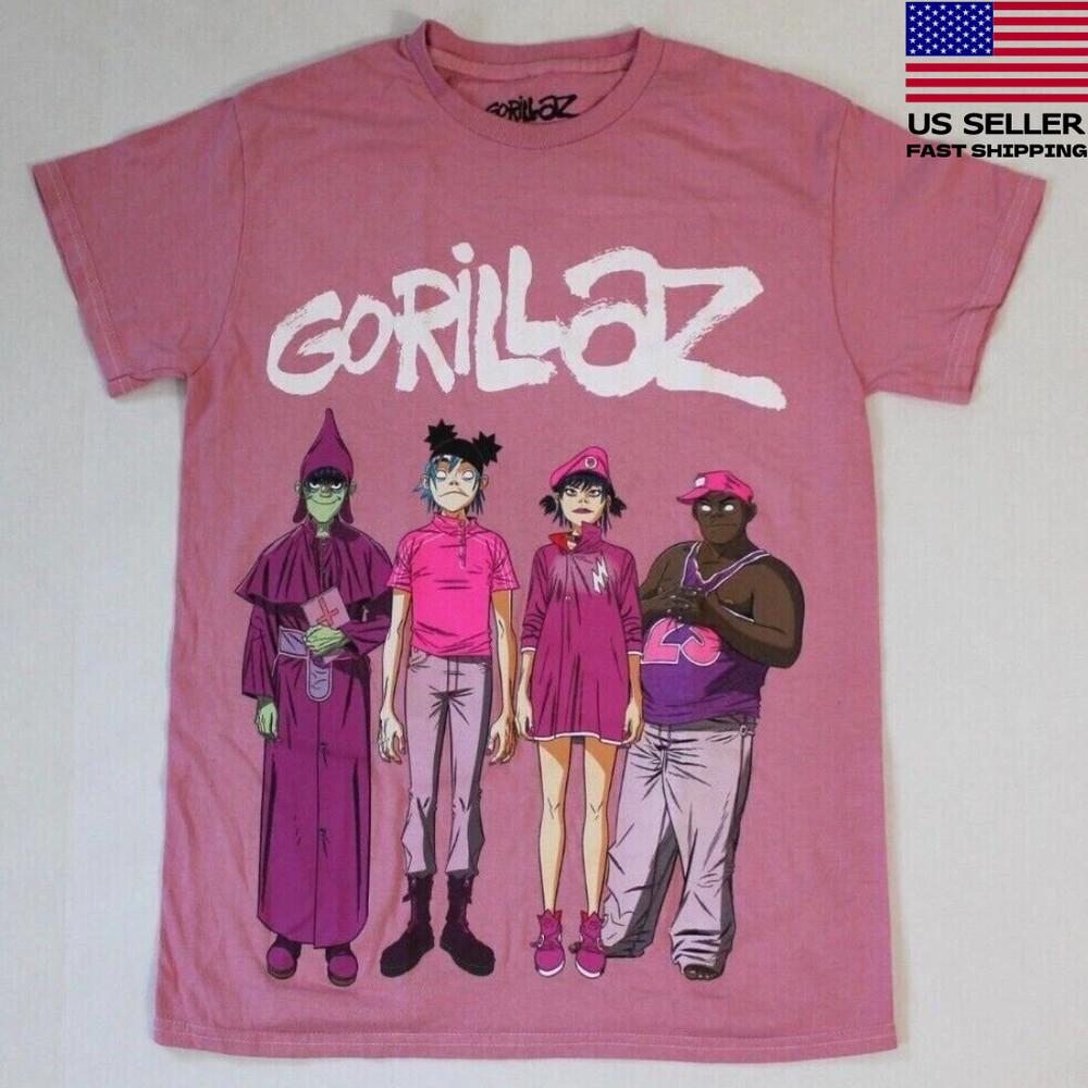 Gorillaz Графическая Фаза 7 Cracker Island Рок Футболка Новая Футболка Унисекс Футболка S
