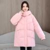 Padded-padded Clothes Women's Hooded Windproof Winter Age Reduction Loose Thickened Warm Medium and Long Padded Jacket Tide