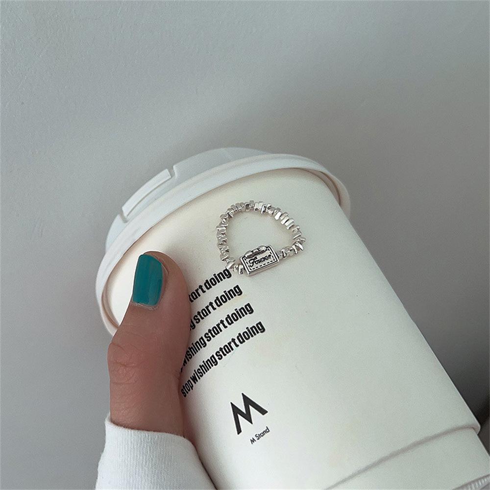 Кольцо с буквой бренд любовь женский дизайн личности ins эластичное веревочное кольцо геометрическое кольцо женское