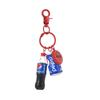 Trendy Creative Coke Bottle Car Keychain with Ice Cube Charm - Stylish Couple Bag Accessory