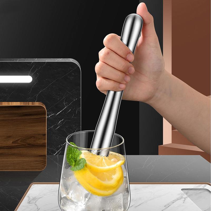 Nerezové kladívko na drcený led Multifunkční nanukové tyčinky Koktejlové míchátko Ovoce Citron Muddle Barové náčiní