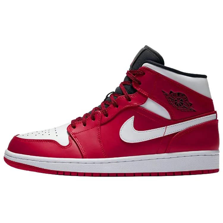 Air Jordan 1 Mid 'Gym Red' (Unisex) Gym Red / White Vintage Basketball Shoes 554724 605