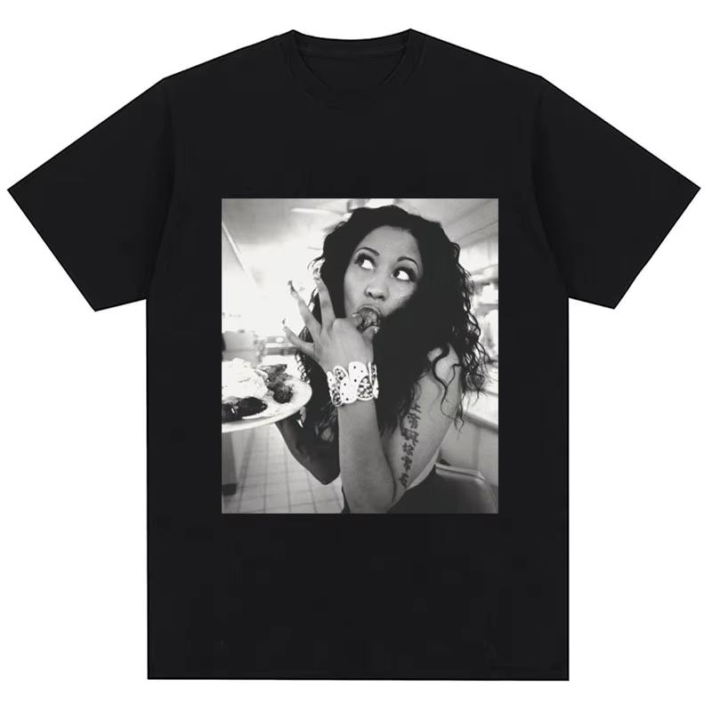 

Nikki Minaj Printed Tshirt Hiphop Fashion Casual Cotton Comfortable Tshirt for Street Wear S