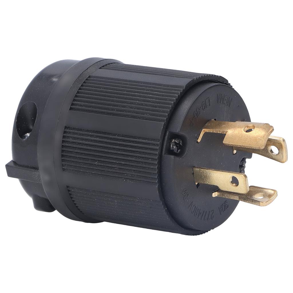 Verriegelungsstecker PA66 Kunststoff Messing 4-Loch Generatorstecker für Trockner 30A 277 480V