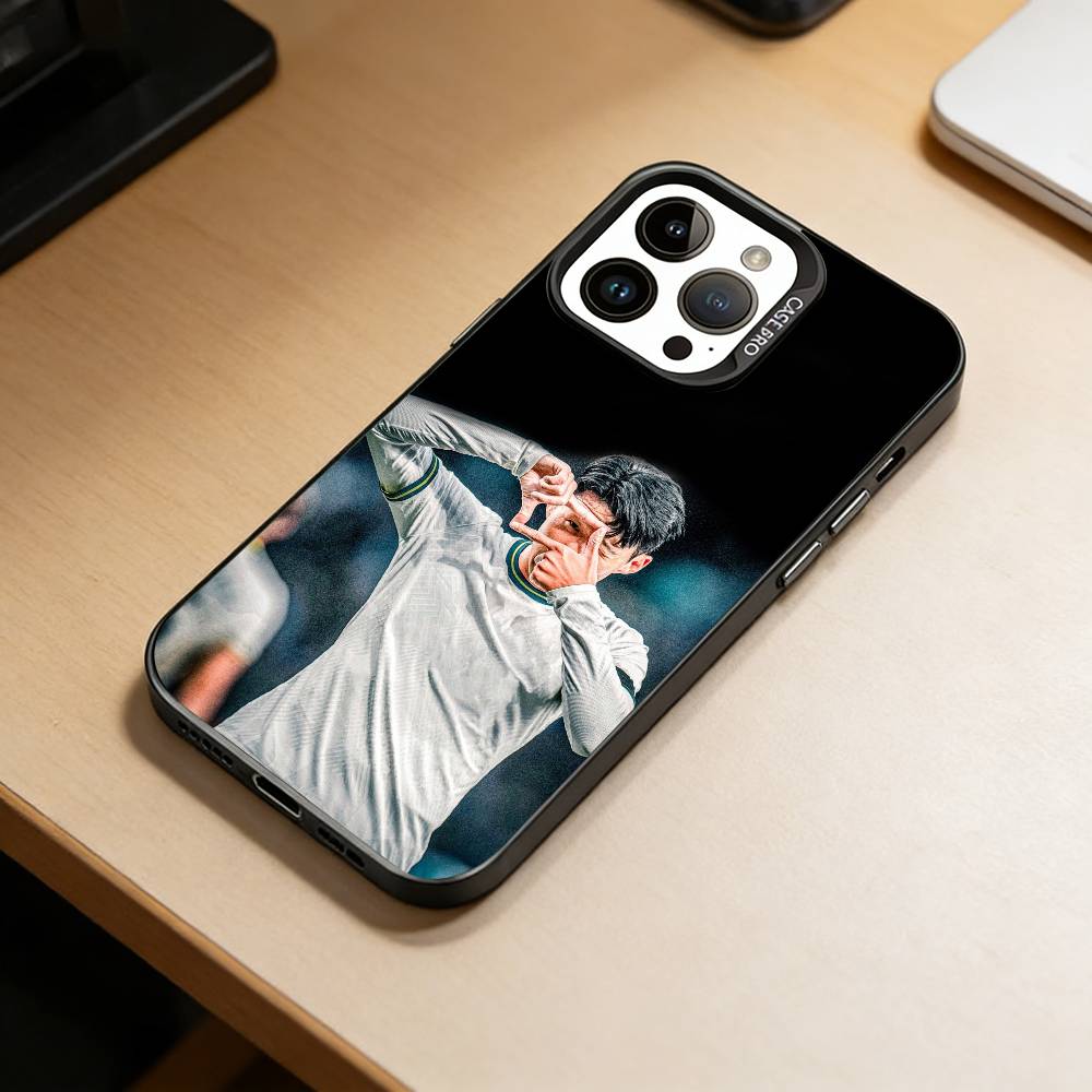 Football S-Son Heung-min Phone Case For iPhone 17,16,15,14,13,12,11 Plus,Pro Max,XS,Colorful Silver Phone case Funda Cover