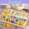 Wooden Cognitive Playset For Children With Number And Clock Puzzles For Brain Skill Enhancement