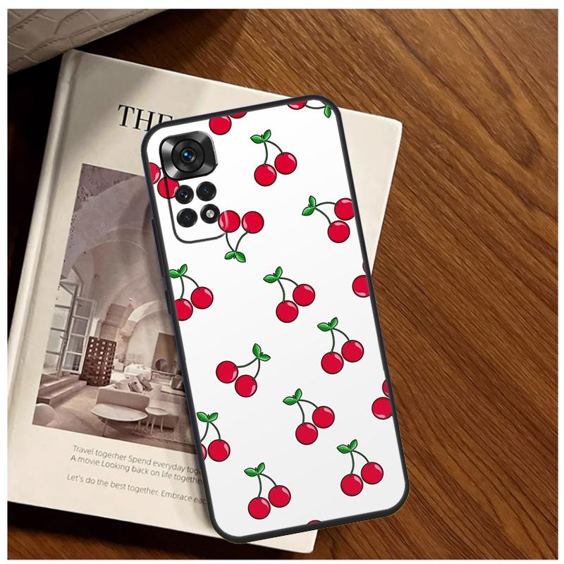 Cherry Pattern Case For Xiaomi Redmi Note 13 9 10 11 12 14 15 Pro Plus Cover For Redmi 15 C 12C 13C 14C 10C