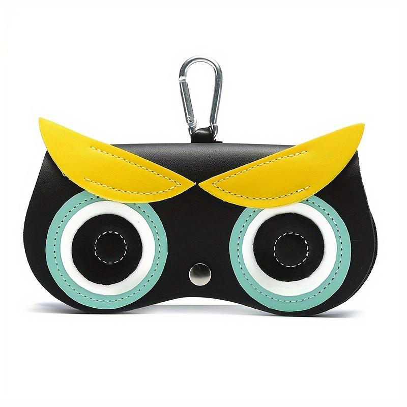 

Cartoon Owl/Rabbit/Demon Design Glasses Bag Cute PU Leather Sunglasses Pouch, Portable Eyewear Container With Lobster Clasp