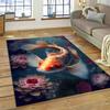 Naturalize Koi Carp  Yin Yang Fish Cartoon Carpet Rug for Home Living Room Bedroom Sofa Doormat Decor,Kids Area Rug Non-slip Mat