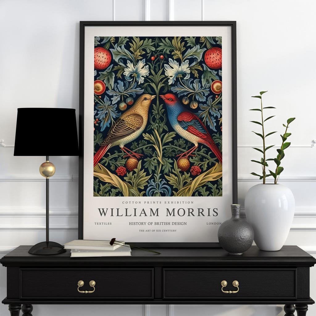 Neutral William Morris Poster Picture Botanical Animals Canvas Prints Vintage Wall Art Decorations for Living Room Exhibition