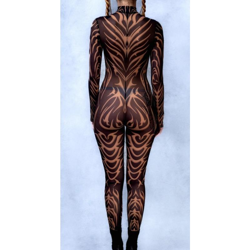 Unisex Cyber Punk 3D Digital Printing Halloween Party Role Play Outfit Women Men Cosplay Costume Carnival Jumpsuit