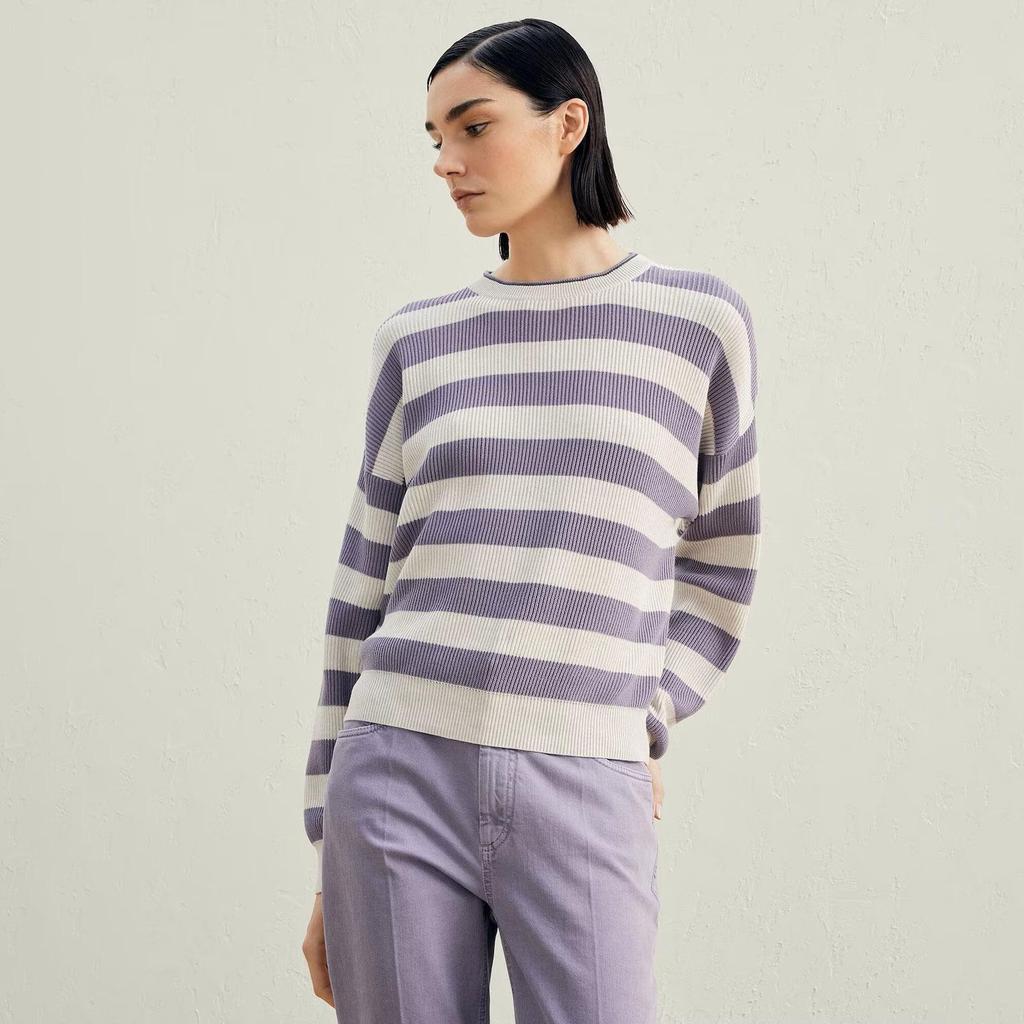 YIJIAN Women's Casual Striped Knit Sweater - Spring Fashion Staple