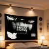 1 Stück Swag Grunge Print Wandteppich Polyester 2D Flaches Wandbehang für Schlafzimmer Wohnzimmer Wohnheim Streetwear Dekor Kantiges Geschenk