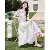 Elegant Waisted Short-Sleeve Midi Dress