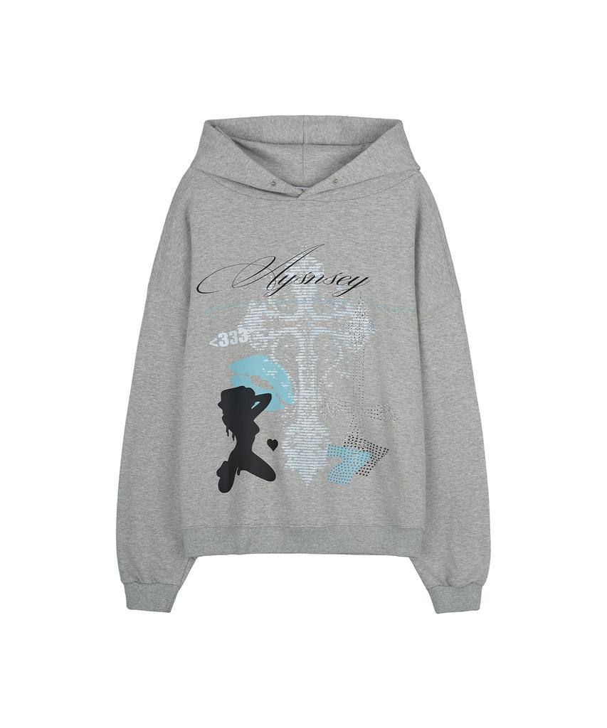 AYAJEUAENSEI 7Girl Hotfix Over Size Hoodie