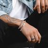 Modny Kreatywny Męski Bransoletka ze Stali Tytanowej: Prosty, Modny i Wszechstronny