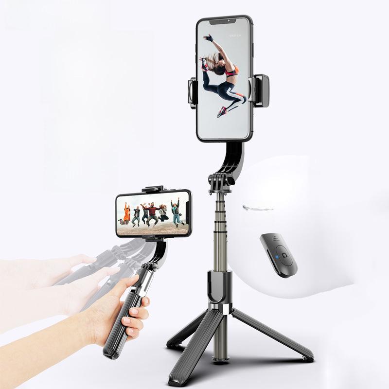 CYKE Håndholdt Gimbal Stabilisator: Uttrekkbar selfiestang, skrivebordsmobilholder, anti-riste live-stativ